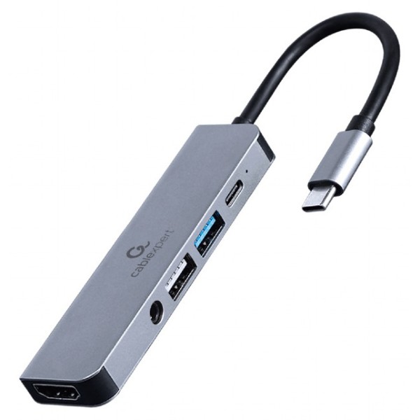 Фото - Хаб USB Cablexpert USB-C 5-в-1 USB/HDMI/PD (A-CM-COMBO5-02)