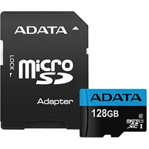 Фото - Карта пам'яті A-DATA microSDXC 128GB C10 UHS-I A1 + SD (AUSDX128GUICL10A1-RA1)