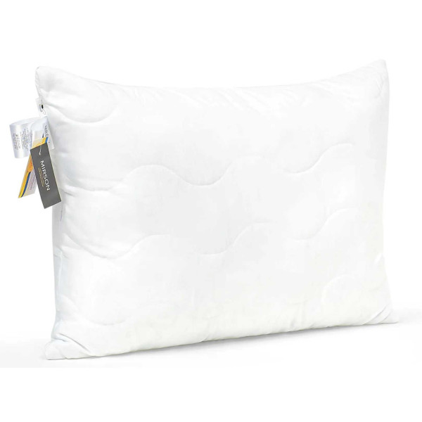 Фото - Подушка стандартна MirSon шовкова №1615 Eco Light White середня (2200002647274)