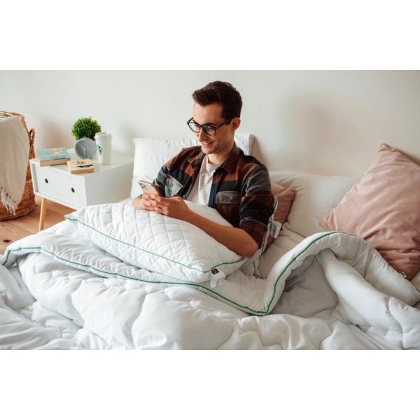 Фото - Подушка стандартна MirSon бамбукова Eco 0411 середня 60х60 см (2200000041470)