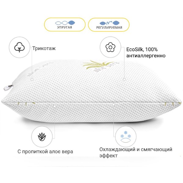 Фото - Подушка стандартная MirSon бамбуковая №838 Dorotea BamBoo Hand made Упругая 60х60 см (2200003198485)
