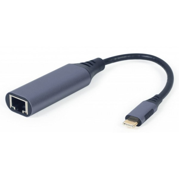Фото - Перехідник USB-C - Ethernet Cablexpert USB type-C Gray (A-USB3C-LAN-01)