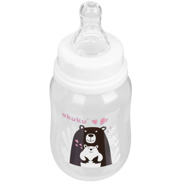 Фото - Бутылочка для кормления Akuku Черный медвежонок 125 мл (A0004)