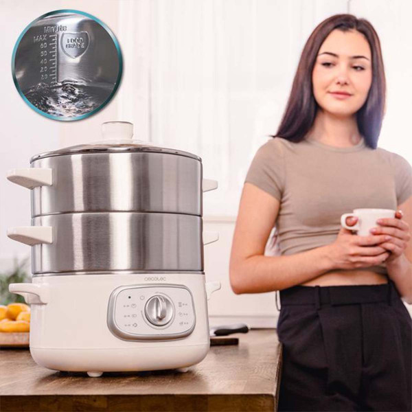 Фото - Пароварка Cecotec Vapovita SteelPot White (A01_EU01_100630)