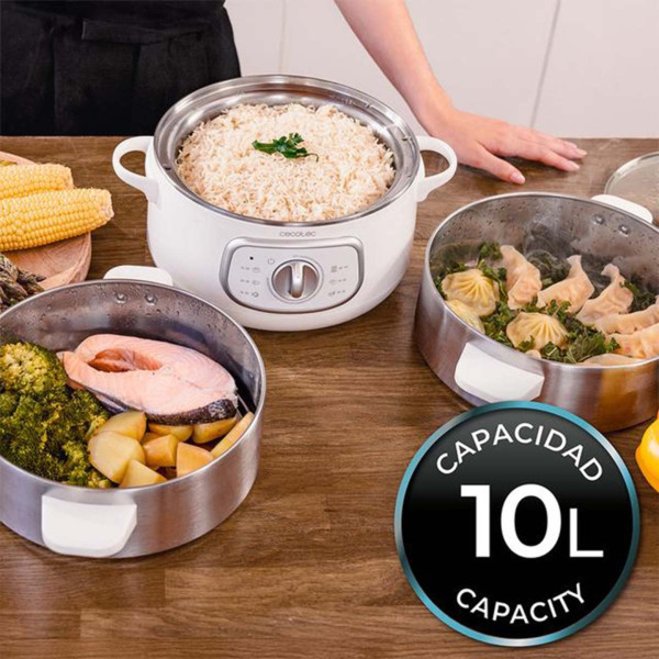 Фото - Пароварка Cecotec Vapovita SteelPot White (A01_EU01_100630)