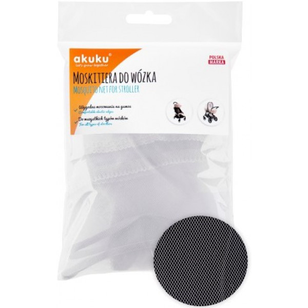 Фото - Москітна сітка для коляски Akuku White (A0445)