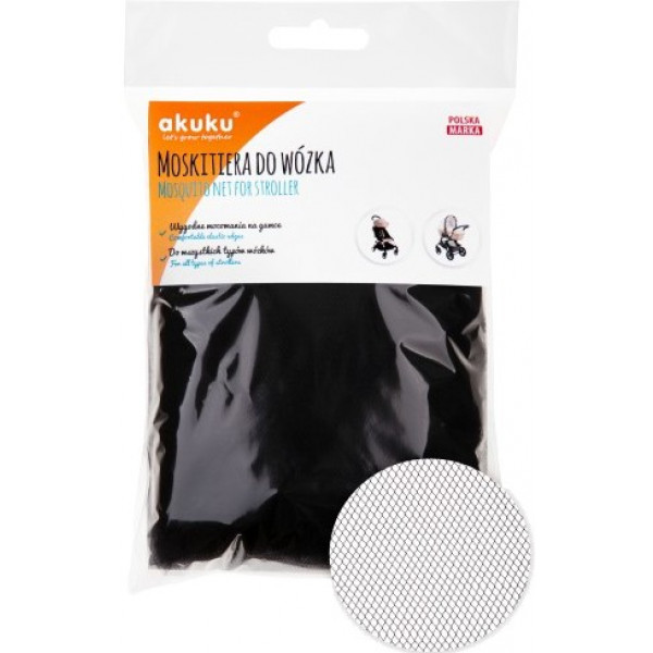 Фото - Москітна сітка для коляски Akuku Black (A0446)