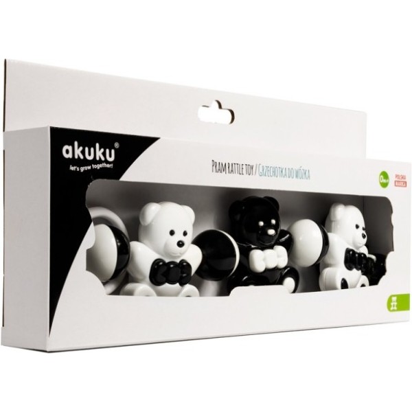 Фото - Погремушка Akuku Мишка Black/White (A0468)