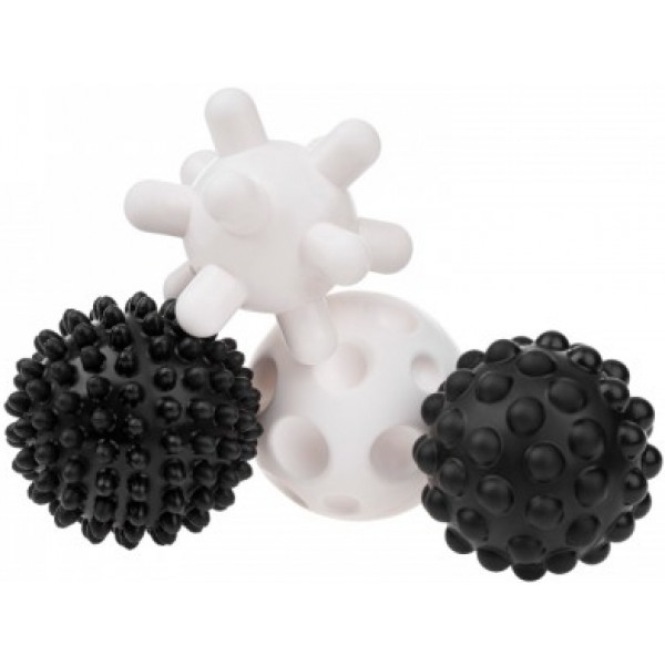 Фото - М'ячик для малюка Akuku Набір сенсорних кульок, чорно-білий (A0469)