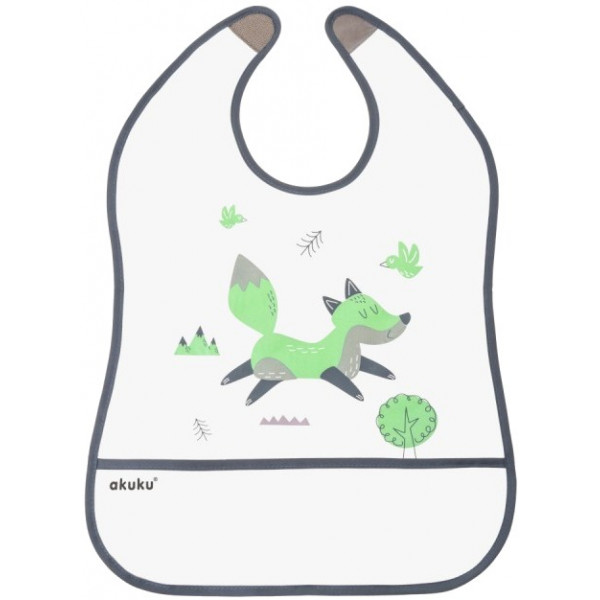 Фото - Нагрудник пластиковий Akuku Лисеня (A0519)