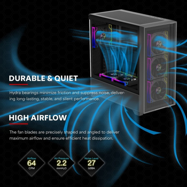 Фото - Корпусний вентилятор Xilence GAMING XPF360.ARGB PWM 3х120mm (XF072)