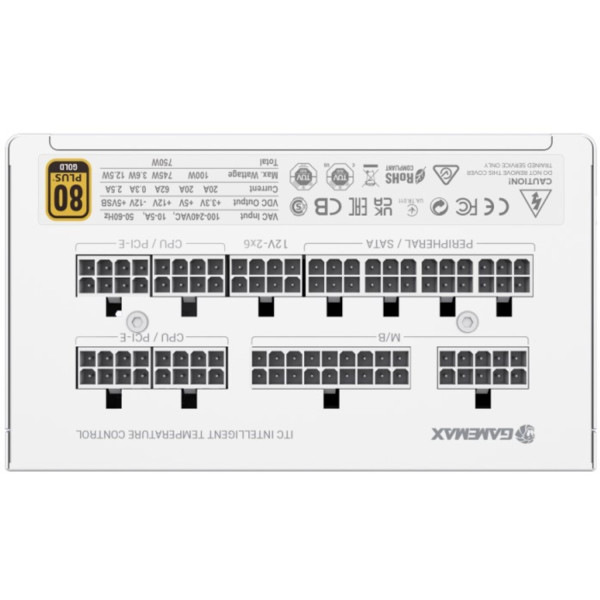 Фото - Блок питания для ПК Gamemax GX-750 PRO WH (ATX3.1PCIe5.1)