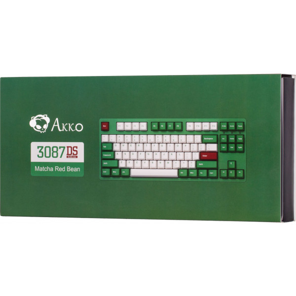 Фото - Клавіатура дротова Akko 3087 Matcha Red Bean Cherry MX Silent Red, USB-A, EN/UKR, No LED Green (A3087_MA_CSR)