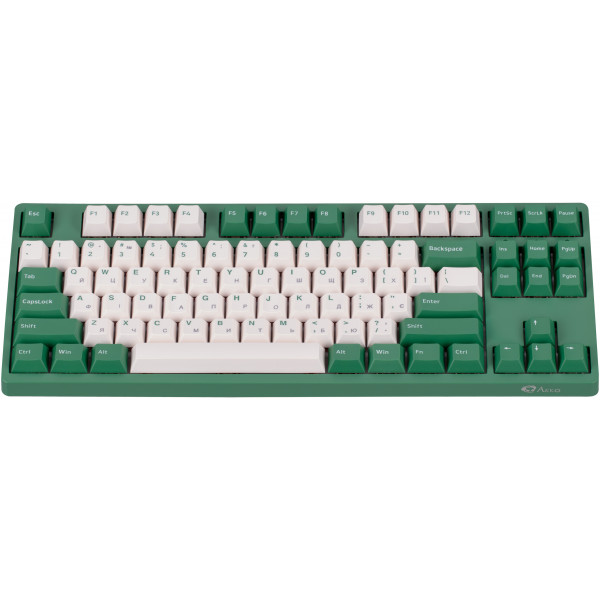 Фото - Клавіатура дротова Akko 3087 Matcha Red Bean Cherry MX Silent Red, USB-A, EN/UKR, No LED Green (A3087_MA_CSR)