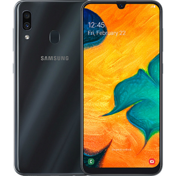 Фото - Смартфон Samsung Galaxy A30 3/32Gb Black (SM-A305FZKU)
