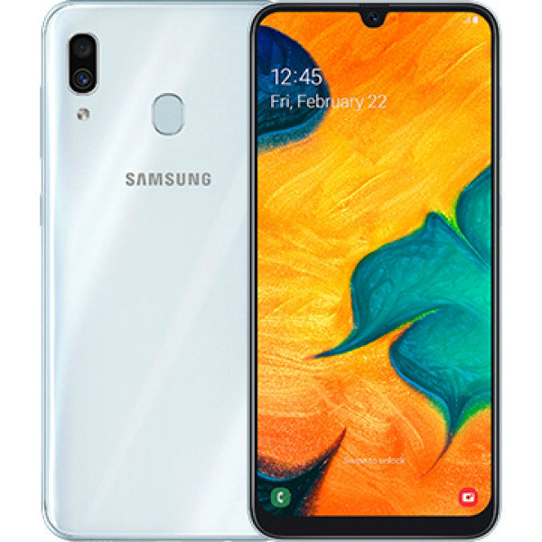 Фото - Смартфон Samsung Galaxy A30 3/32Gb White (SM-A305FZWU)