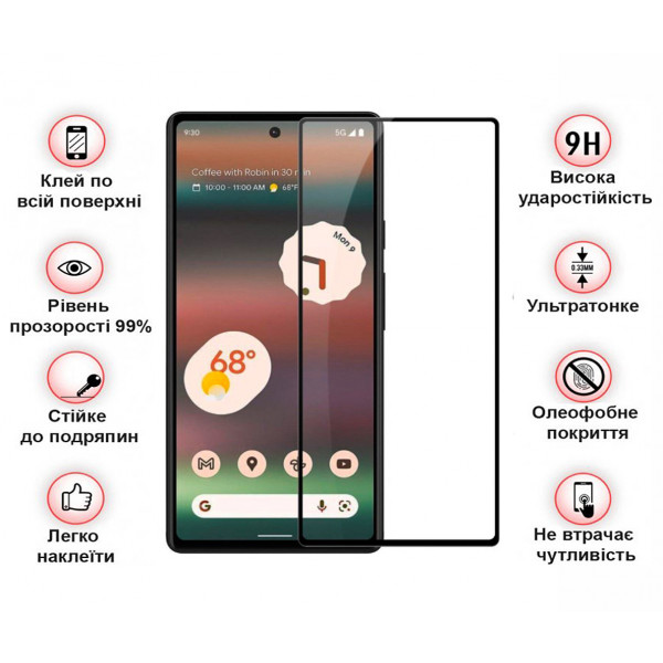 Фото - Захисне скло для смартфону BeCover for Google Pixel 7a Black (709767)