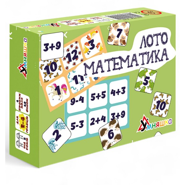 Фото - Настольная игра (5-7 лет) Умняшка Лото математика (2149)