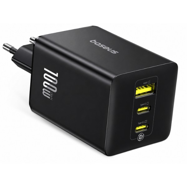 Фото - Сетевое зарядное устройство Baseus EnerFill 2C+U 100W Black (P10182102123-00)