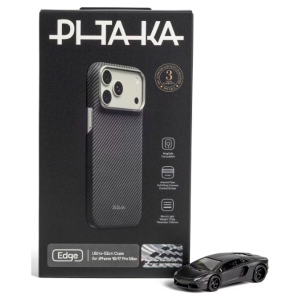 Фото - Чехол для смартфона Pitaka Edge Ultra-Slim Case Twill Black/Grey for iPhone 18 Pro Max/17 Pro Max (KI1801PM)