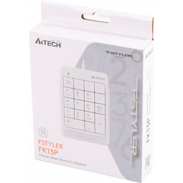 Фото - Клавіатура дротова A4tech FK13P (White)