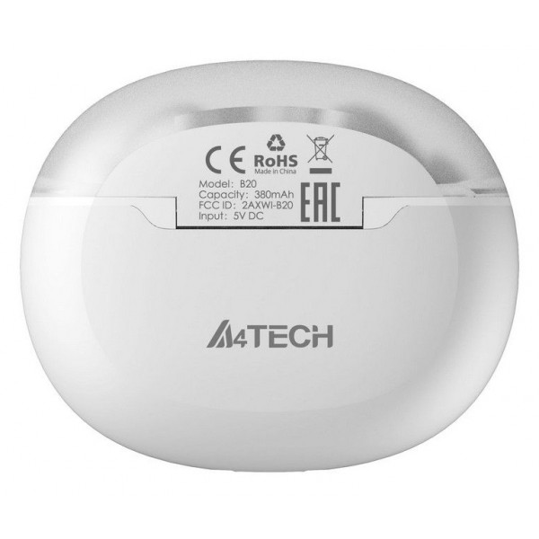 Фото - Навушники вкладиші бездротові TWS A4tech B20 Grayish White