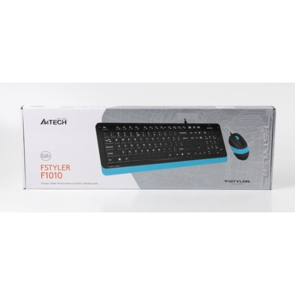 Фото - Клавиатура+мышь A4tech F1010 (Blue)