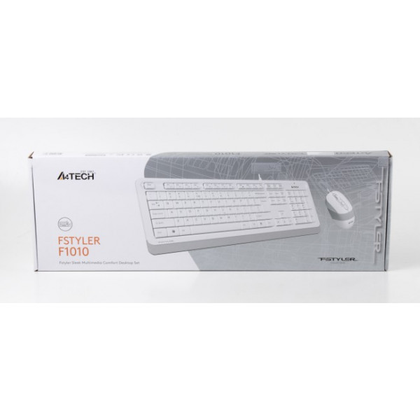 Фото - Клавіатура+миша A4tech F1010 (White)