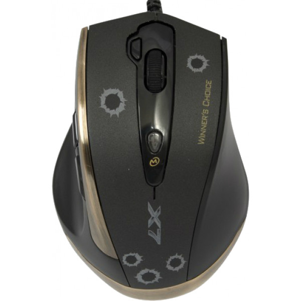 Фото - Миша дротова A4tech F3 USB (Black+Gold)