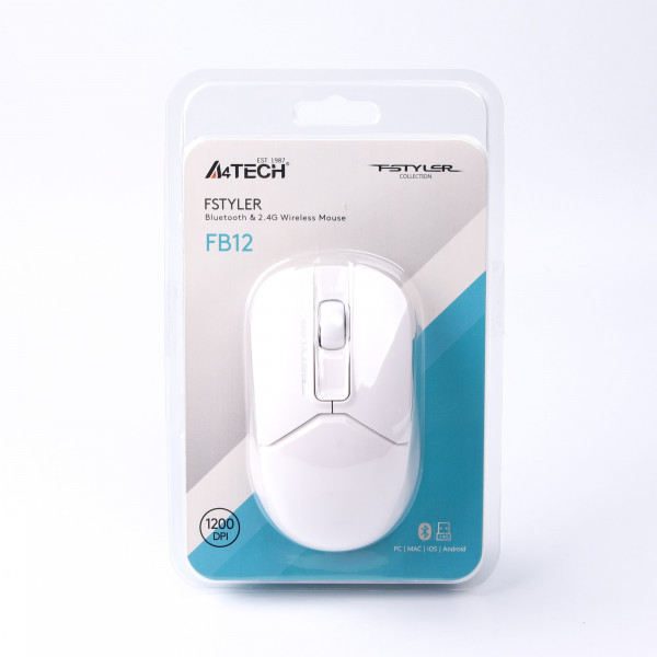 Фото - Миша бездротова A4tech FB12 White USB