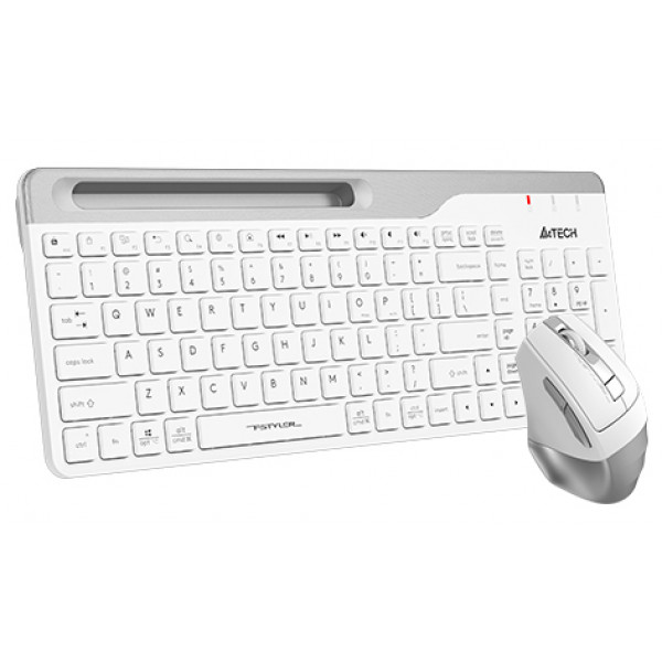 Фото - Клавіатура + миша бездротова A4tech FB2535C Icy White