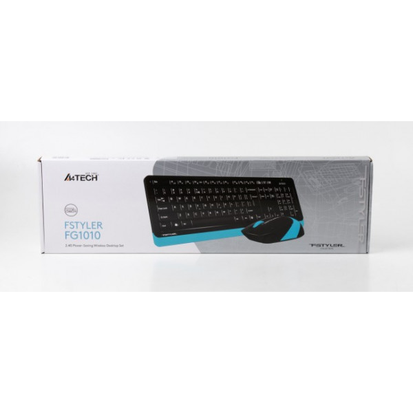Фото - Уцінка - Клавіатура + миша бездротова A4tech FG1010 (Blue) #