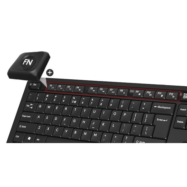 Фото - Клавіатура + миша бездротова A4tech FG1010 (Grey)