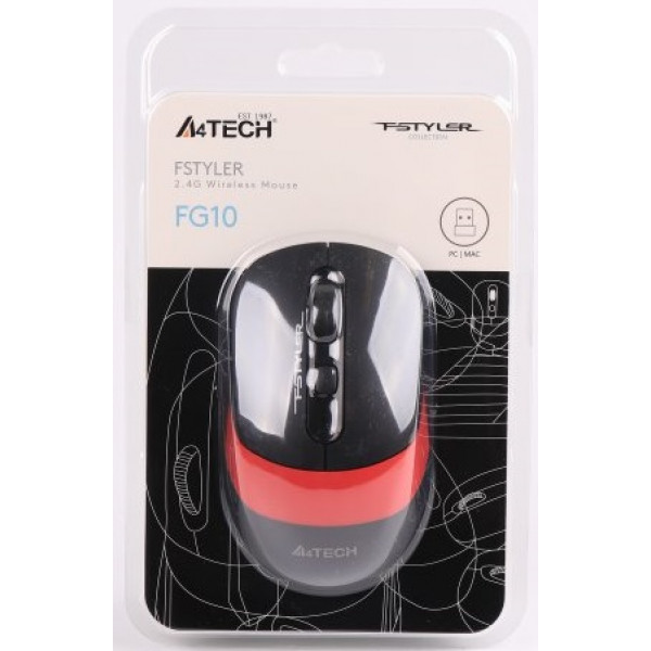 Фото - Миша бездротова A4tech FG10 (Red)