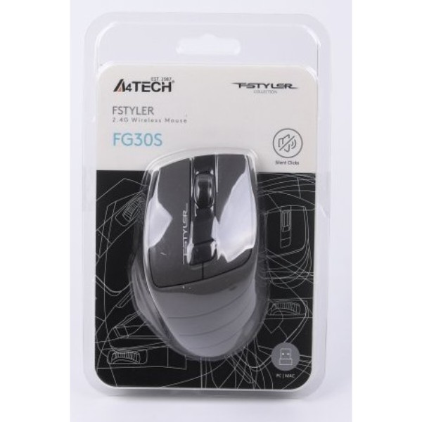 Фото - Мышь беспроводная A4tech FG30s (Grey)