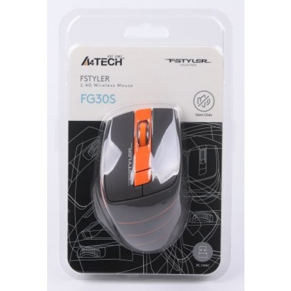 Фото - Миша бездротова A4tech FG30s (Orange)