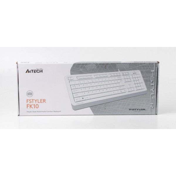 Фото - Клавіатура дротова A4tech FK10 (White)