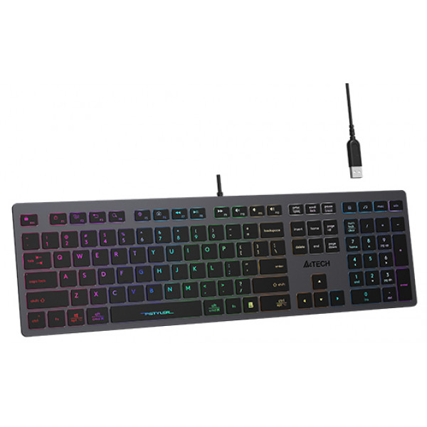 Фото - Клавіатура дротова A4tech FX60H USB Grey Neon backlit