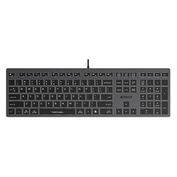 Фото - Клавиатура проводная A4tech FX60H USB Grey White backlit