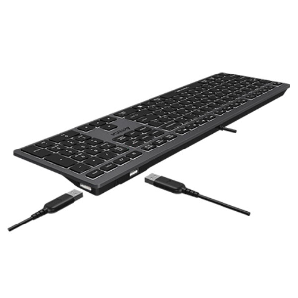 Фото - Клавиатура проводная A4tech FX60H USB Grey White backlit