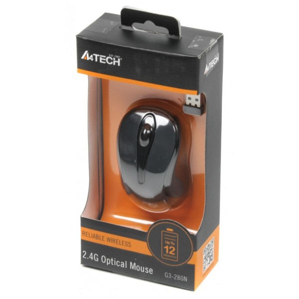 Фото - Мышь беспроводная A4tech G3-280N (Glossy grey)