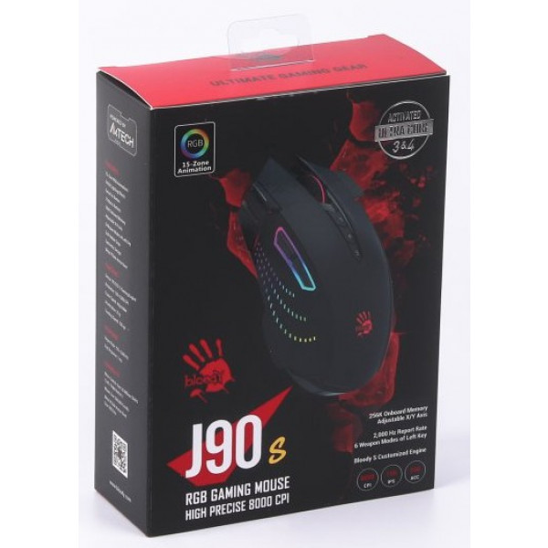 Фото - Миша дротова ігрова Bloody J90s  (Black)