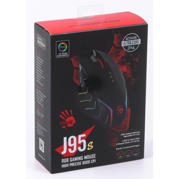 Фото - Мышь проводная игровая Bloody J95s  (Black)