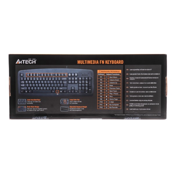 Фото - Клавіатура дротова A4tech KB-720 USB Black