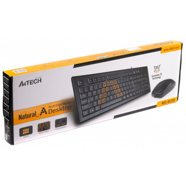 Фото - Клавіатура+миша A4tech KRS-8520D Black