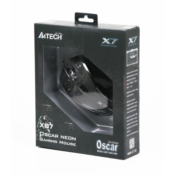 Фото - Миша дротова ігроваA4tech X87 Oscar Neon Black USB