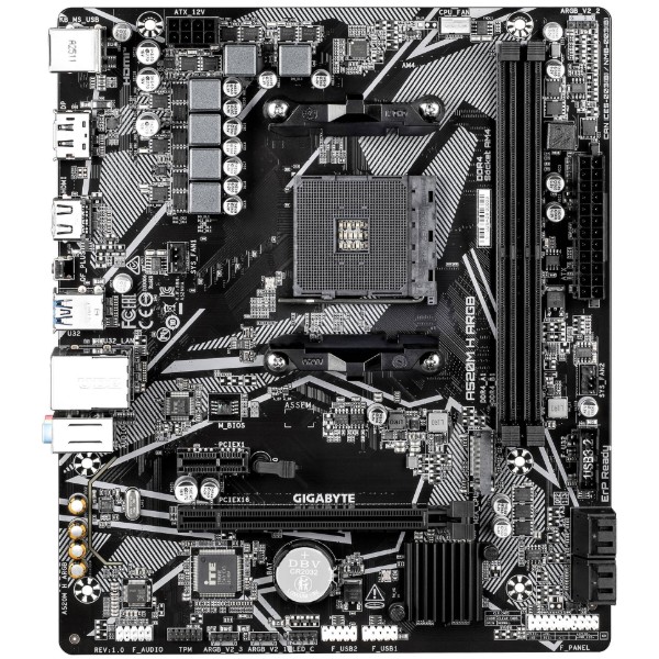Фото - Материнская плата Gigabyte A520M H ARGB
