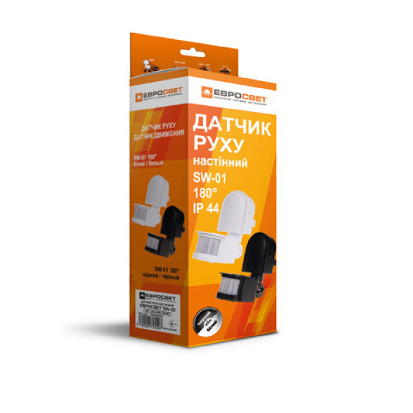 Фото - Дротовий датчик руху Євросвітло SW-01 180° Білий (000040944)