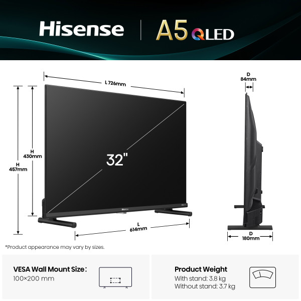 Фото - Телевізор Hisense 32A5Q