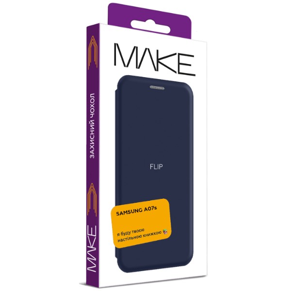 Фото - Чохол для смартфону MAKE Flip for Samsung Galaxy A07s, Dark Blue (MCP-SA07SBL)